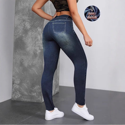 Pantalones Estampados Talle Alto Ajustados con Elasticidad para Mujer - Image 2