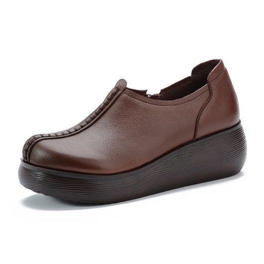 Zapatos de Cuero Genuino para Mujer con Tacón Alto y Plataforma - Image 5