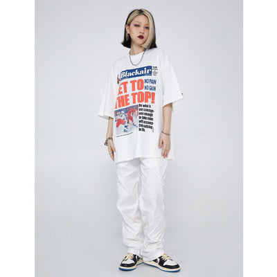 Playera de Hockey Guochao con Estampado de Letras - Image 13