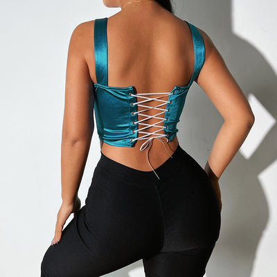 Tirantes de Satén para Mujer - Top Corto Ajustable Verano - Image 4