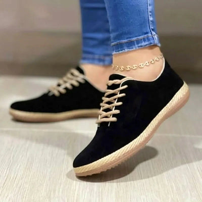 Zapatos Planos Cómodos para Mujer con Cordones y Punta Redonda - Image 3