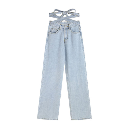Pantalones Anchos Sueltos con Tiras - Diseño Moderno y Versátil