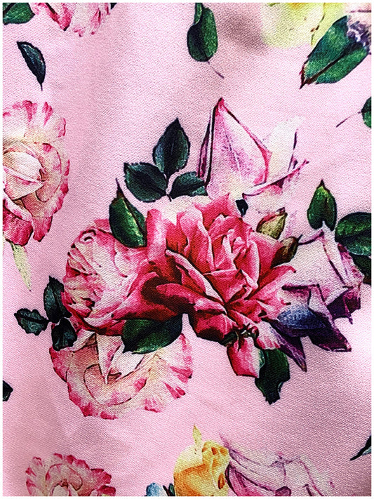 Traje de Temperamento con Estampado Floral Retro - Manga Larga - Image 2