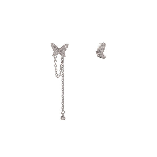 Aretes Mariposa Asimétricos con Borlas para Mujer - Image 9