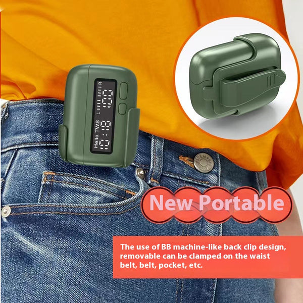 Audífonos Bluetooth Portátiles con Pantalla Digital y Reloj