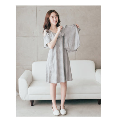 Vestido de Maternidad y Lactancia - Estilo Elegante para Mamá e Hijo - Image 2