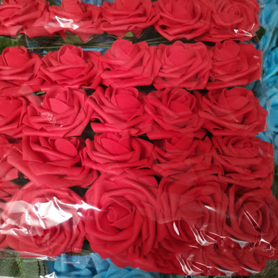 Rosas de Espuma PE con Tallo y Hojas - 25 Flores Decorativas para Bodas y San Valentín - Image 27