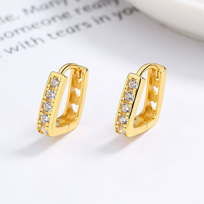 Aretes de Plata 925 Diseño Hueco U con Diamantes - Elegancia Minimalista - Image 5