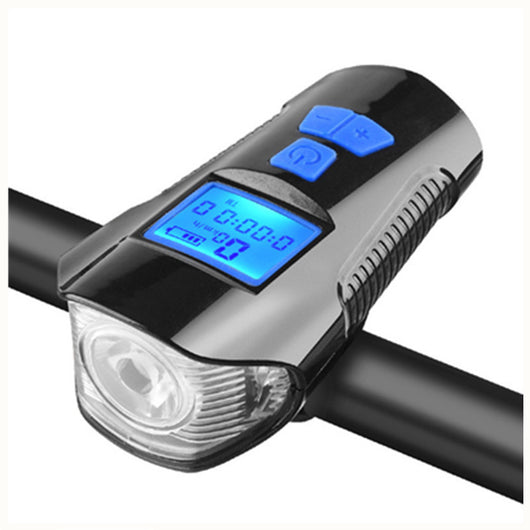 Luz Frontal para Bicicleta USB con Altavoz y Velocímetro - Image 2