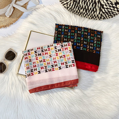 Pañuelo de Seda Estampado para Mujer - Algodón y Lino - Image 9
