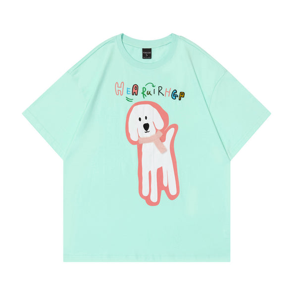 Camiseta Estampada Puppy Puff de Manga Corta para Hombre