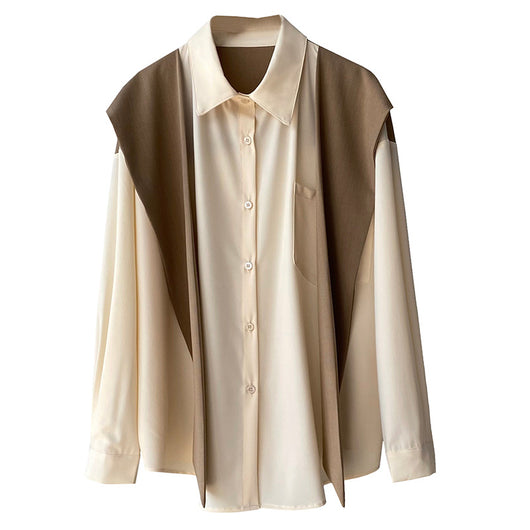 Camisa Suelta de Dos Piezas con Chal para Mujer - Image 10