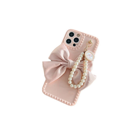 Funda para Celular con Cadena de Perlas y Moño - Image 5