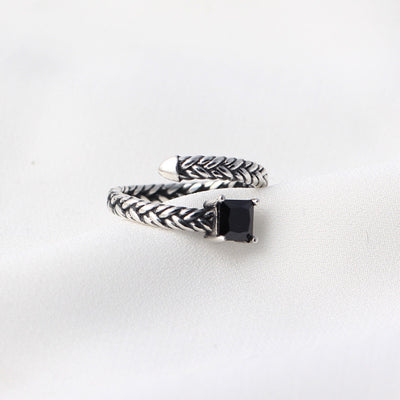 Anillo de Plata Zirconia para Dedo Índice Estilo Coreano - Image 4