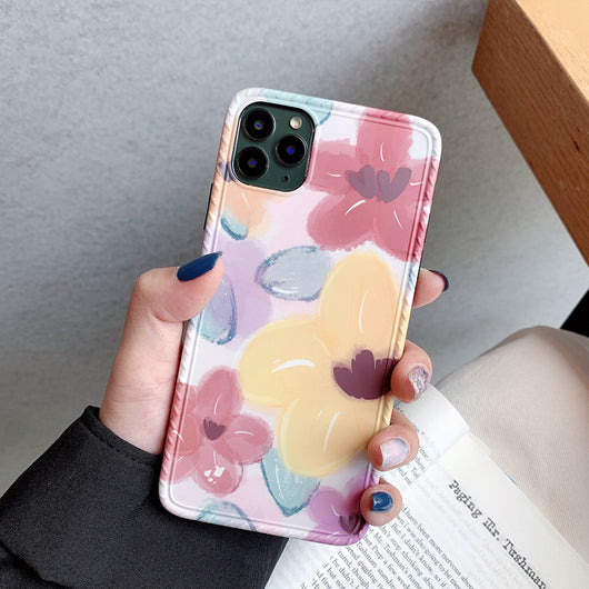Funda para celular con diseño floral y hojas pintadas - Image 10