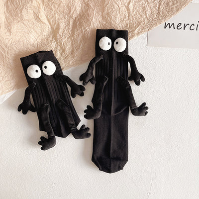 Calcetines Cortos de Algodón Puro con Muñeca Adorable - Diseño para Parejas - Image 3