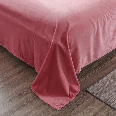 Juego de Cama Cuatro Piezas Terciopelo Cristal con Bordado - Image 5