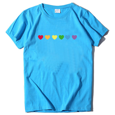Playera Estampada Corazón Arcoíris Manga Corta - Image 17
