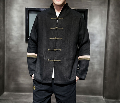 Chaqueta de Algodón y Lino con Detalles en Contraste - Image 13