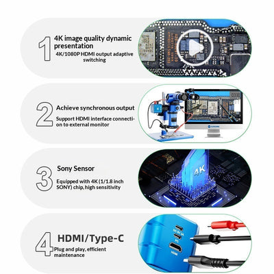 Cámara Microscópica Industrial 4K Multifunción con Multímetro Integrado - Image 14