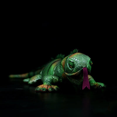 Peluche Iguana Verde Realista - Juguete Suave y Adorable