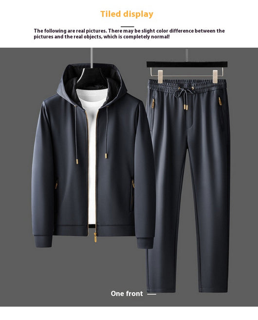 Suéter Casual de Dos Piezas con Cierre - Diseño Bicolor Acolchado - Image 10