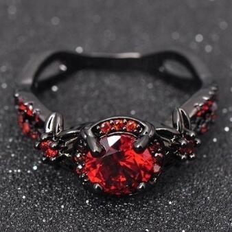 Anillo Bicolor Rojo y Negro - Image 4