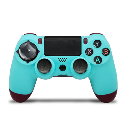Rose gold wireless game controller with dual vibration, Bluetooth, and action buttons for PS4, PC, and P3. - Image 15