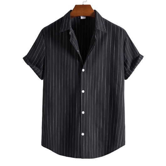 Camisa Casual a Rayas de Manga Corta para Hombre - Image 2