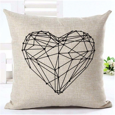Funda de Almohada Decorativa con Letras en Blanco y Negro - Image 7
