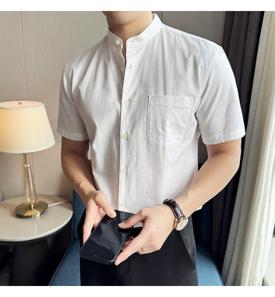 Camisa Hombre Lino Algodón Transpirable Ligera - Image 23