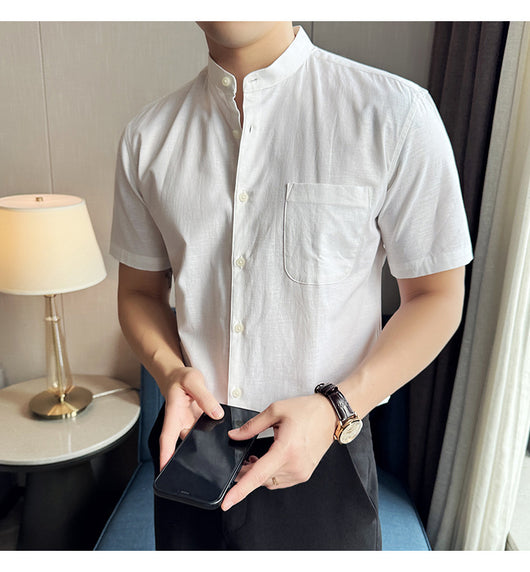 Camisa Hombre Lino Algodón Transpirable Ligera - Image 23