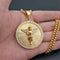 Micro-Set zircon angel pendant necklace Dorado
