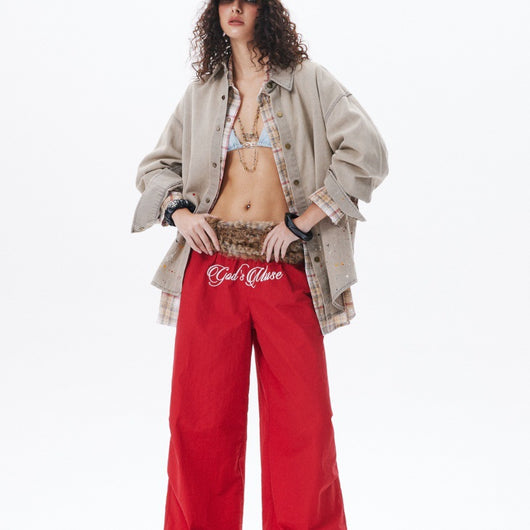 Camisa Denim Holgada con Efecto Tinta Splash - Image 13