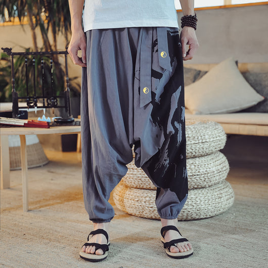 Pantalones Capri Estilo Asiático de Nueve Puntos - Image 10