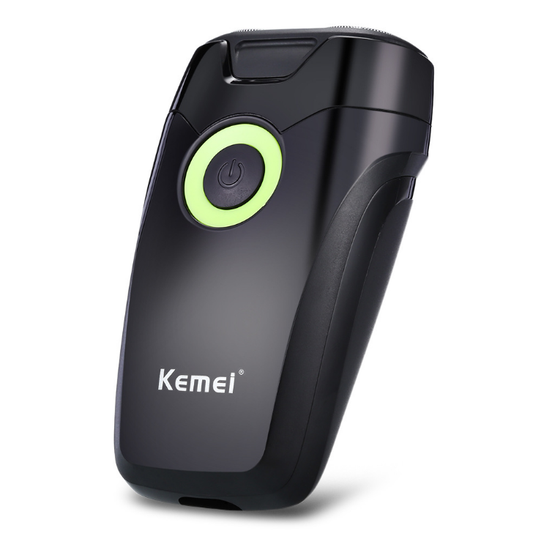 Afeitadora Eléctrica Recargable Kemei 202A con Doble Cabezal Rotatorio y Afilado Automático - Image 2