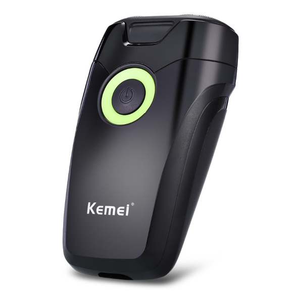 Afeitadora Eléctrica Recargable Kemei 202A con Doble Cabezal Rotatorio y Afilado Automático