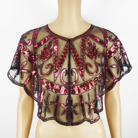 Capa Brillante con Lentejuelas y Malla para Mujer - Image 8