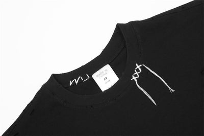 Playera Distressed de Manga Corta para Hombre - Estilo Personalidad - Image 8