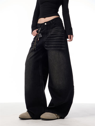 Pantalones Vaqueros Rectos Oversized Vintage Pierna Ancha - Image 12