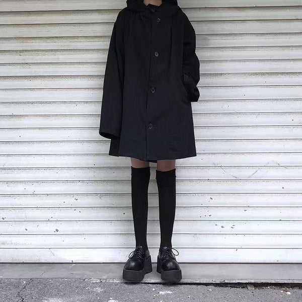 Abrigo Holgado con Capucha para Mujer - Estilo Urbano