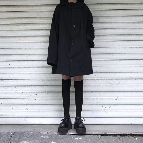 Abrigo Holgado con Capucha para Mujer - Estilo Urbano