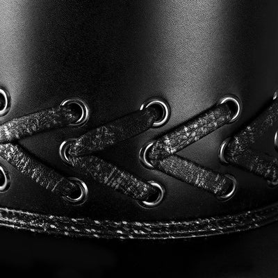 Sombrero de Copa Negro con Calavera Punk para Halloween - Image 6