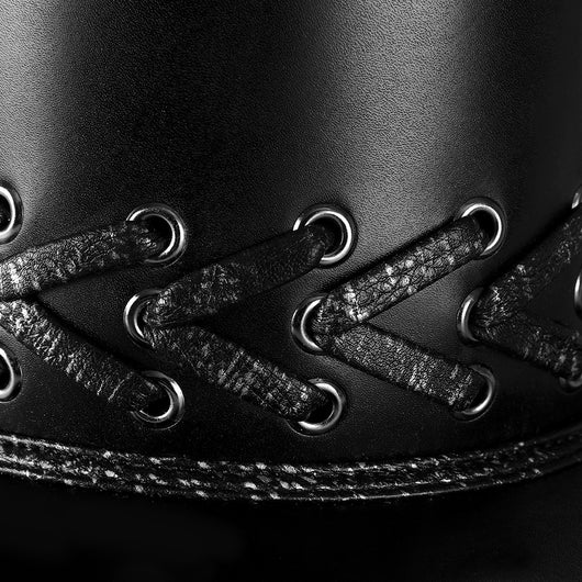 Sombrero de Copa Negro con Calavera Punk para Halloween - Image 6