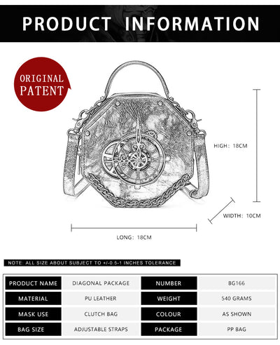 Bolso Bandolera Estilo Punk Industrial Retro para Mujer - Image 6
