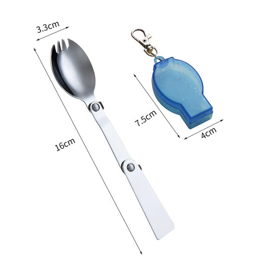 Cuchara Plegable de Acero Inoxidable para Camping y Viajes - Image 14
