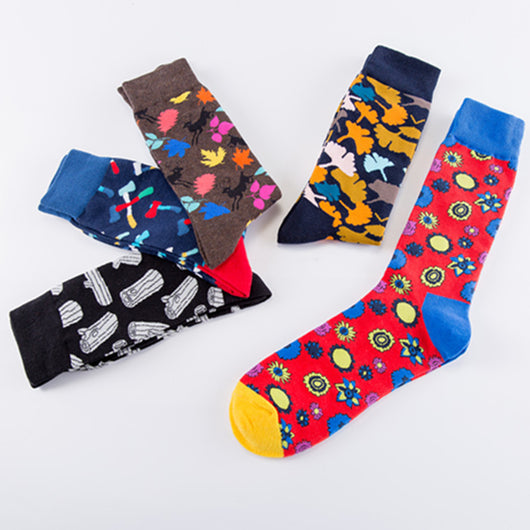Calcetines de Skateboarding Personalidad Urbana Serie Bosque para Hombre - Image 3