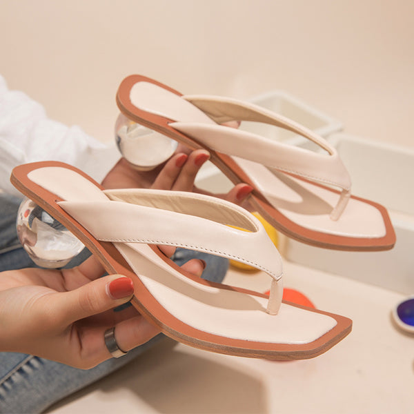 Sandalias con Talón Redondeado
