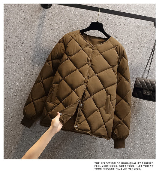 Chaqueta Corta Acolchada para Mujer Estilo Coreano Ligera - Image 12