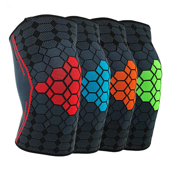 Leggings Deportivos con Protección de Rodilla - Tejido Jacquard Nylon